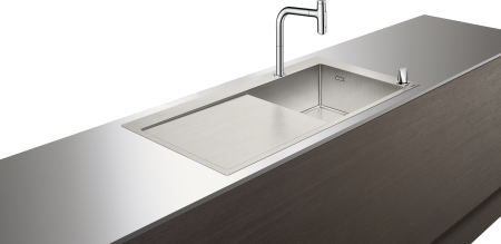 Кухонная комбинация hansgrohe C71-F450-07 врезная с левым крылом 43205000, хром