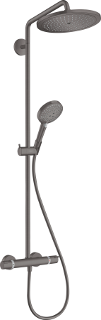 Душевая система hansgrohe Croma Select S 280 1jet EcoSmart с термостатом 26891340, шлифованный черный хром