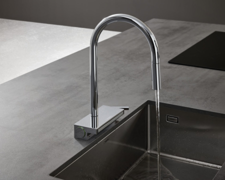 Смеситель для кухонной мойки hansgrohe Aquno Select M81 170, с вытяжным душем 3jet, sBox 73831000, хром