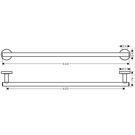 Держатель для полотенец hansgrohe Logis Universal 41716000, хром