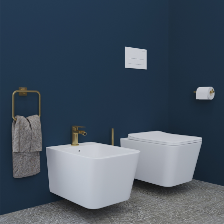 Смеситель для биде Aqueduto LINHA LIN0550, шлифованное золото