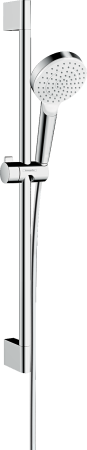 Душевой гарнитур hansgrohe Crometta 100 1jet со штангой 65 см 26533400, белый/хром