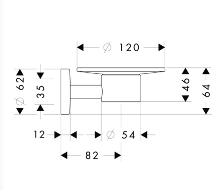 Мыльница hansgrohe Logis 40515820, шлифованный никель