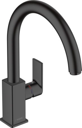 Смеситель для кухонной мойки hansgrohe Vernis Shape M35 260, с поворотным изливом 71871670, матовый черный