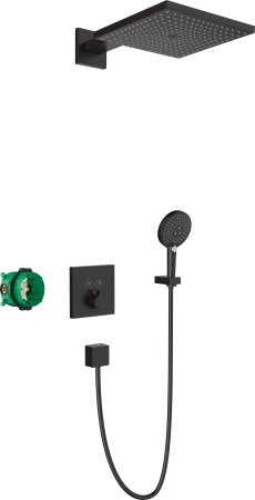 Душевая система hansgrohe Raindance E 300 1jet скрытого монтажа с термостатом 27939670, матовый черный