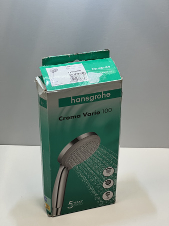 Ручной душ hansgrohe Croma 100 4jet Vario 28535000/U3, хром, уцененный товар