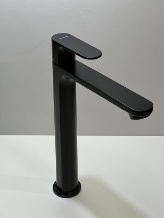Смеситель для раковины hansgrohe Rebris S 240 CoolStart, со сливным гарнитуром 72580670/U, матовый черный, уцененный товар