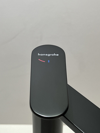 Смеситель для раковины hansgrohe Rebris S 240 CoolStart, со сливным гарнитуром 72580670/U, матовый черный, уцененный товар