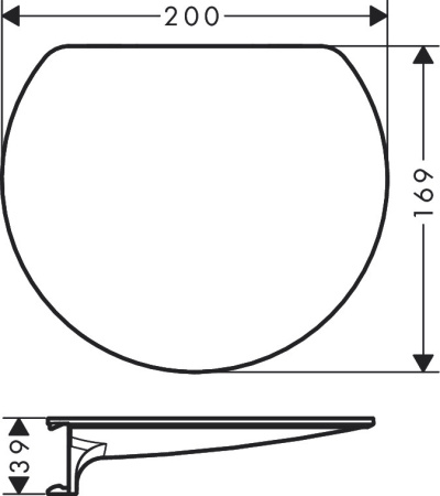 Полка hansgrohe WallStoris для крепления на штангу 27915700, матовый белый