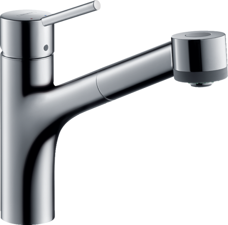 Смеситель для кухонной мойки hansgrohe Talis M52 170, для водонагревателей открытого типа, с вытяжным душем 2jet 32842000, хром