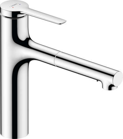 Смеситель для кухонной мойки hansgrohe Zesis M33 160, с вытяжным душем 2jet 74804000, хром
