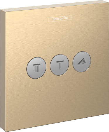 Переключатель потоков для душа hansgrohe ShowerSelect на 3 потребителя 15764140, шлифованная бронза 