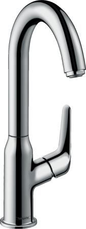 Смеситель для раковины hansgrohe Novus 240 с поворотным изливом, со сливным гарнитуром 71126000, хром 