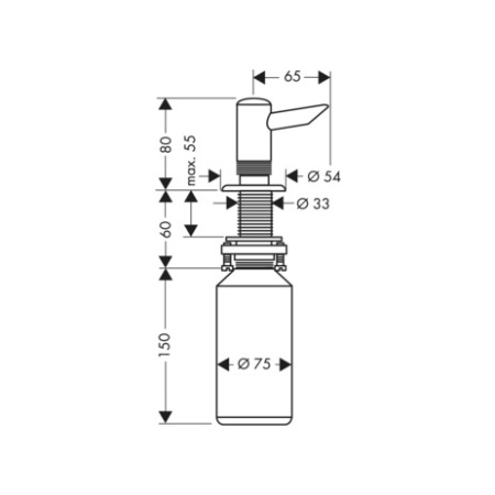 Диспенсер для геля hansgrohe A41 40418000, хром