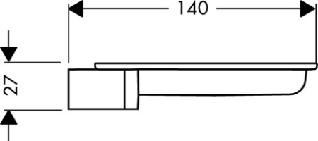 Мыльница hansgrohe Casetta S для душевого гарнитура 28684000, хром