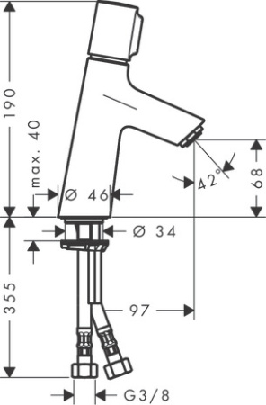 Смеситель для раковины hansgrohe Talis Select S 80, без сливного гарнитура 72041000, хром
