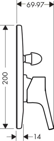 Внешняя часть смесителя для ванны hansgrohe Talis S скрытого монтажа 72407000, хром