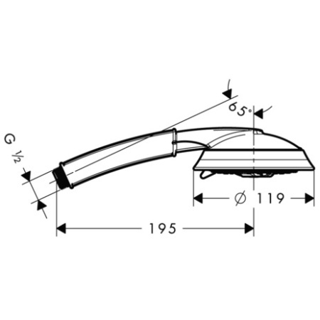 Ручной душ hansgrohe Raindance Classic 100 3jet 28548090, хром/под золото