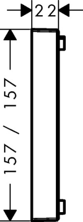 Удлинение внешней части смесителя hansgrohe ShowerSelect Glass 13604000, хром