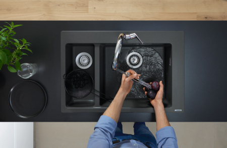 Смеситель для кухонной мойки hansgrohe Talis M51 160, с вытяжным душем 2jet 73850000, хром