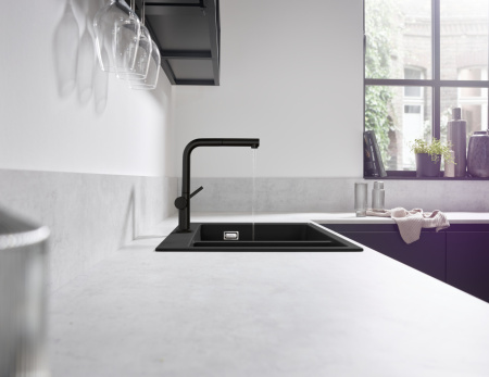 Смеситель для кухонной мойки hansgrohe Talis M54 270, с вытяжным изливом 1jet 72808670, матовый черный