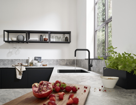 Смеситель для кухонной мойки hansgrohe Talis M54 U 220, 1jet 72806670, матовый черный
