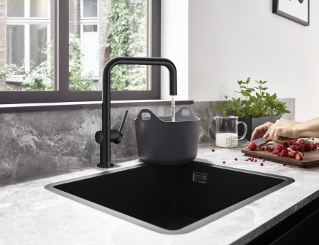 Смеситель для кухонной мойки hansgrohe Talis M54 U 220, 1jet 72806670, матовый черный