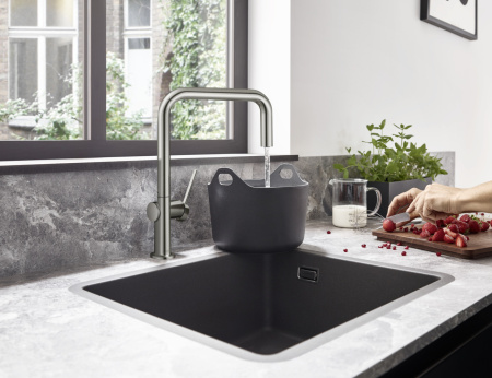 Смеситель для кухонной мойки hansgrohe Talis M54 U 220, 1jet 72806000, хром