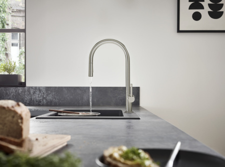 Смеситель для кухонной мойки hansgrohe Talis M54 210, с вытяжным душем 2jet, sBox 72801000, хром