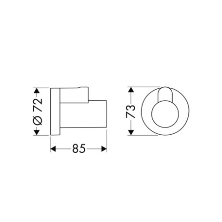 Декоративная накладка для углового вентиля hansgrohe 13950700, матовый белый