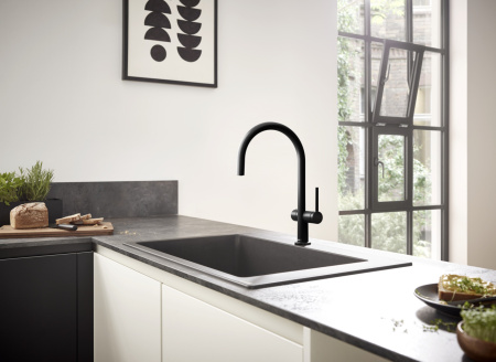 Смеситель для кухонной мойки hansgrohe Talis M54 220, с запорным вентилем 72805000, хром