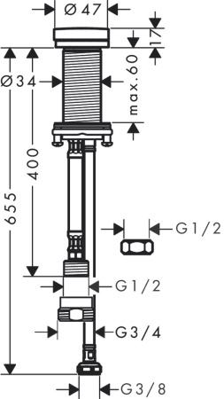 Запорный вентиль hansgrohe Talis M54 скрытого монтажа для кухни 72841670, матовый черный
