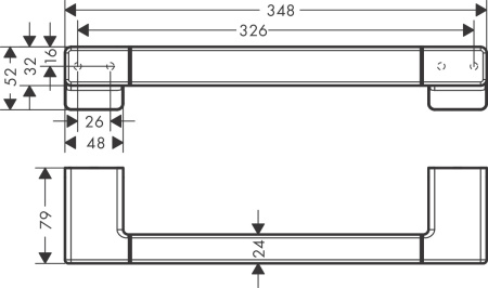 Поручень hansgrohe AddStoris 41744140, шлифованная бронза