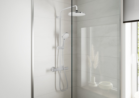 Душевая система hansgrohe Vernis Blend 200 1jet EcoSmart с термостатом 26089000, хром