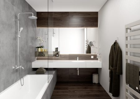 Смеситель для раковины hansgrohe Vernis Blend 100, с металлическим сливным гарнитуром 71559000, хром