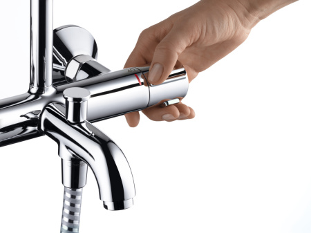 Душевая система hansgrohe Vernis Blend 200 1jet с термостатом для ванны 26274000, хром