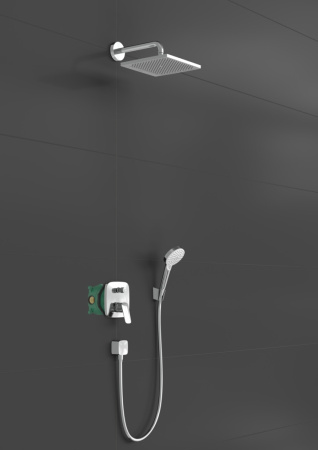 Душевая система hansgrohe Crometta E 240 1jet скрытого монтажа со смесителем 27957000, хром
