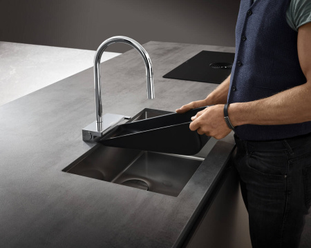 Дуршлаг для кухонной мойки hansgrohe F14 40963000, матовый черный