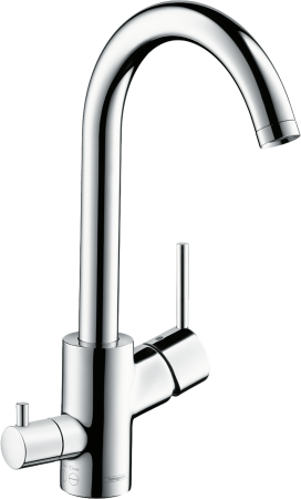 Смеситель для кухонной мойки hansgrohe Talis M52 270, с запорным вентилем 14875000, хром
