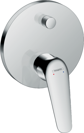 Внешняя часть смесителя для ванны hansgrohe Novus скрытого монтажа, со встроенной защитной комбинацией 71046000, хром