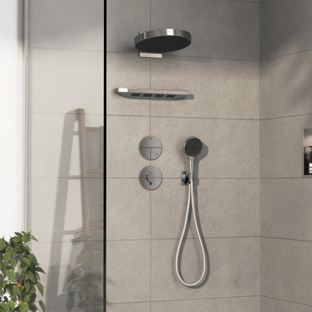 Внешняя часть термостата hansgrohe ShowerSelect Comfort S для скрытой установки на 1 функции, 15559000, хром