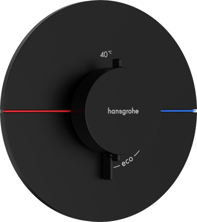 Внешняя часть термостата hansgrohe ShowerSelect Comfort S для скрытой установки на 1 функции, 15559670, матовый черный