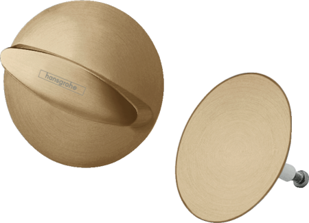 Внешняя часть системы слива-перелива для ванны hansgrohe Flexaplus 58185140, шлифованная бронза