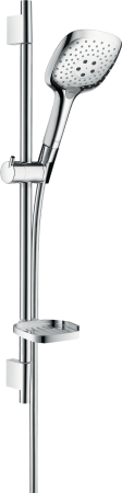 Душевой гарнитур hansgrohe Raindance Select E 150 3jet со штангой 65 см и мыльницей 27856000, хром