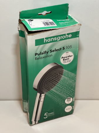 Ручной душ hansgrohe Pulsify Select S 105 3jet Relaxation 24110000/U7, хром, уцененный товар