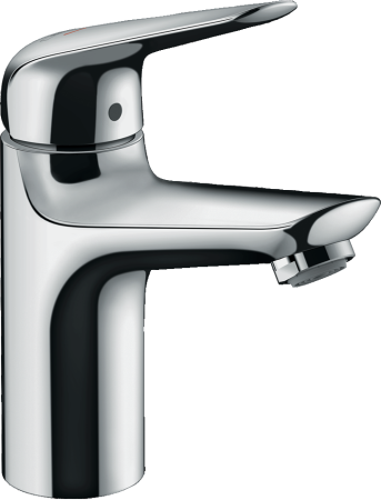 Смеситель для раковины hansgrohe Novus 100 CoolStart, со сливным клапаном Push-Open 71032000, хром