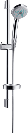 Душевой гарнитур hansgrohe Croma 100 3jet Multi со штангой 65 см и мыльницей 27775000, хром