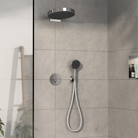 Термостат hansgrohe ShowerSelect Comfort S для скрытого монтажа на 2 функции, 15554000, хром
