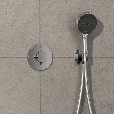 Термостат hansgrohe ShowerSelect Comfort S для скрытого монтажа на 2 функции, 15554000, хром