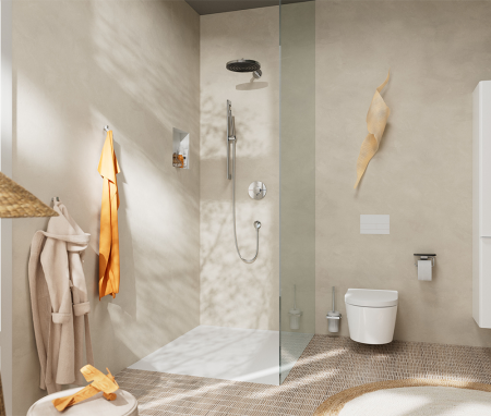 Термостат hansgrohe ShowerSelect Comfort S для скрытого монтажа на 2 функции, 15554000, хром